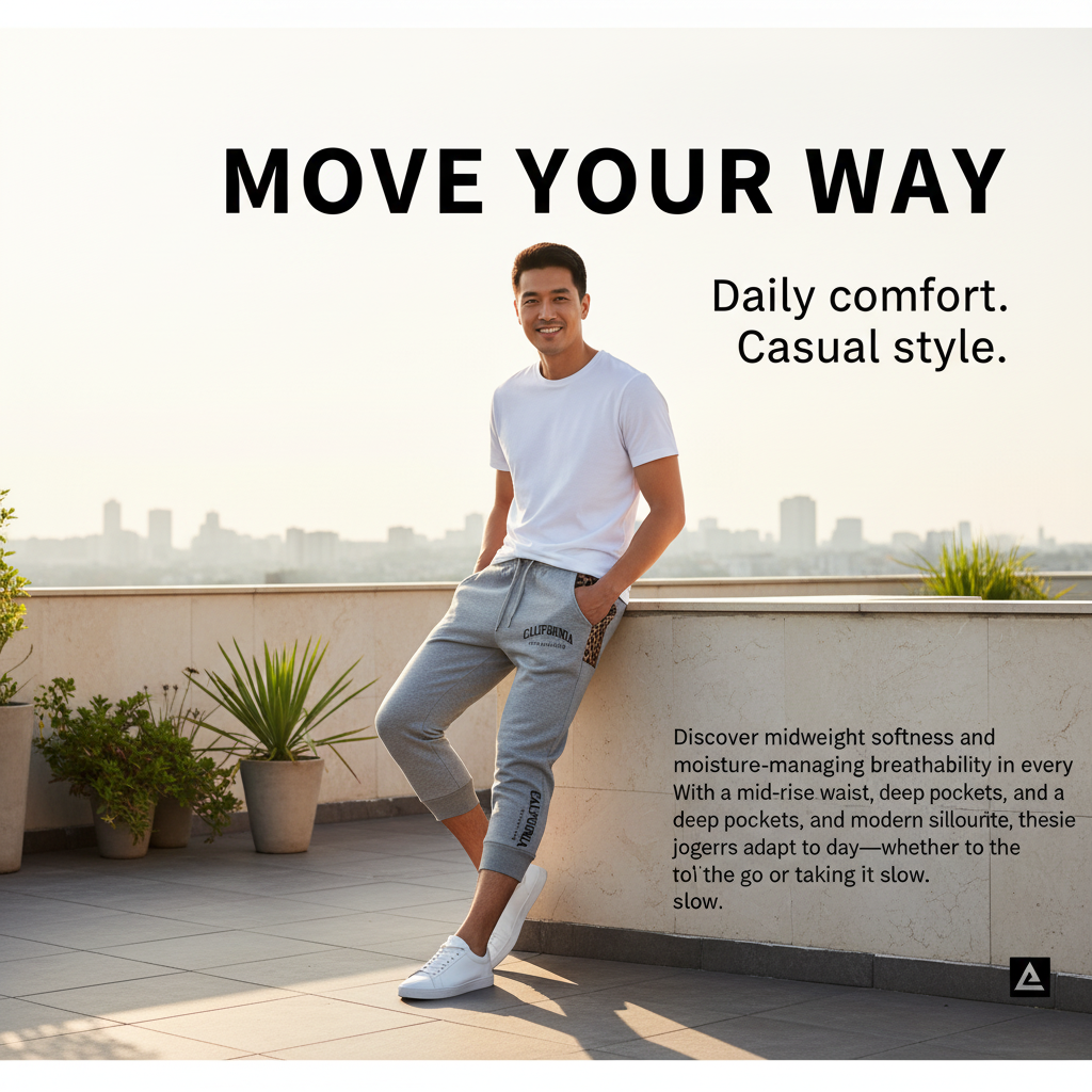 Cali Collective Adult Men's Versatile Jogging Pants: Casual Style Sweatpants, Shop Now!